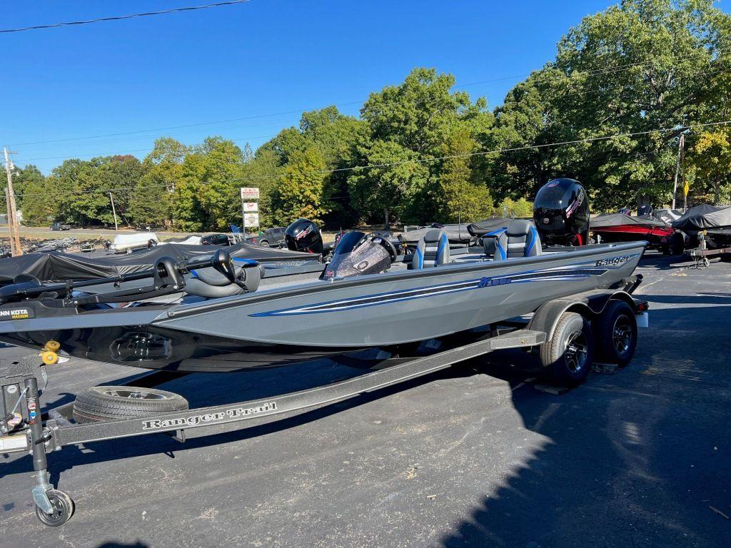 2023 Ranger RT198P boat on trailer in outdoor setting.
