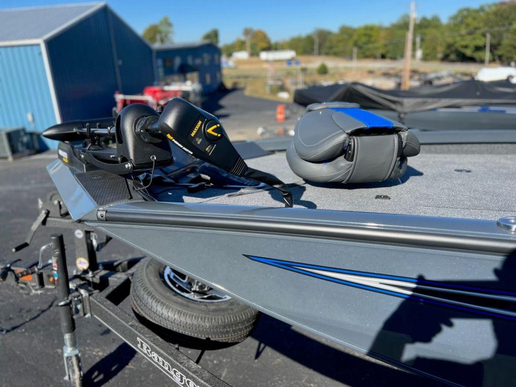 2023 Ranger RT198P boat on trailer with equipment, outdoors.