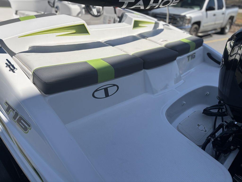 2024 Tahoe T16 boat with sleek seating and modern design.