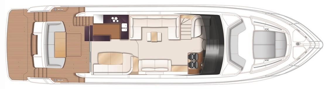 Manufacturer Provided Image: Princess F70 Main Deck Layout Plan