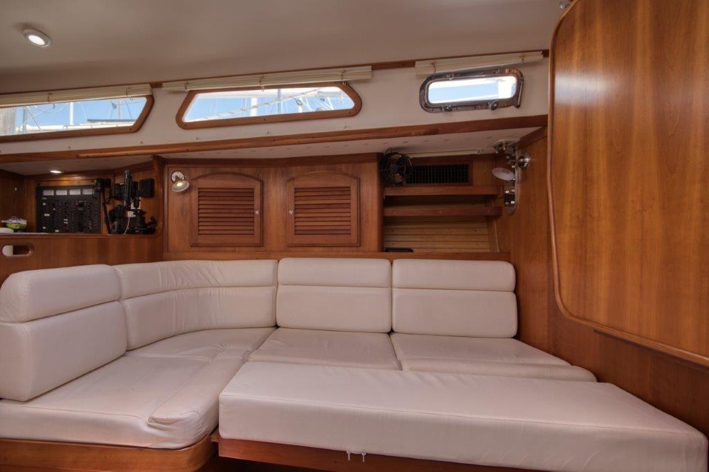 Port settee converts to a double berth
