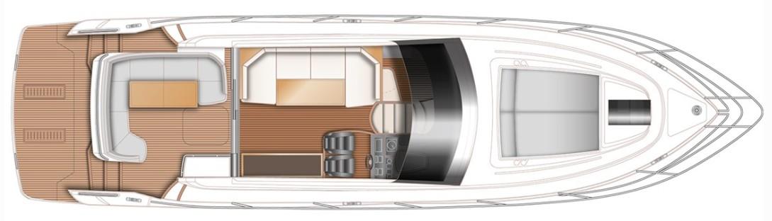 Manufacturer Provided Image: Princess V50 Main Deck Layout Plan