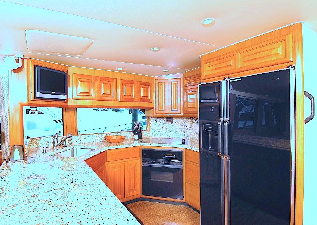 1998 72 Viking Enclosed Bridge Crown Royal Galley