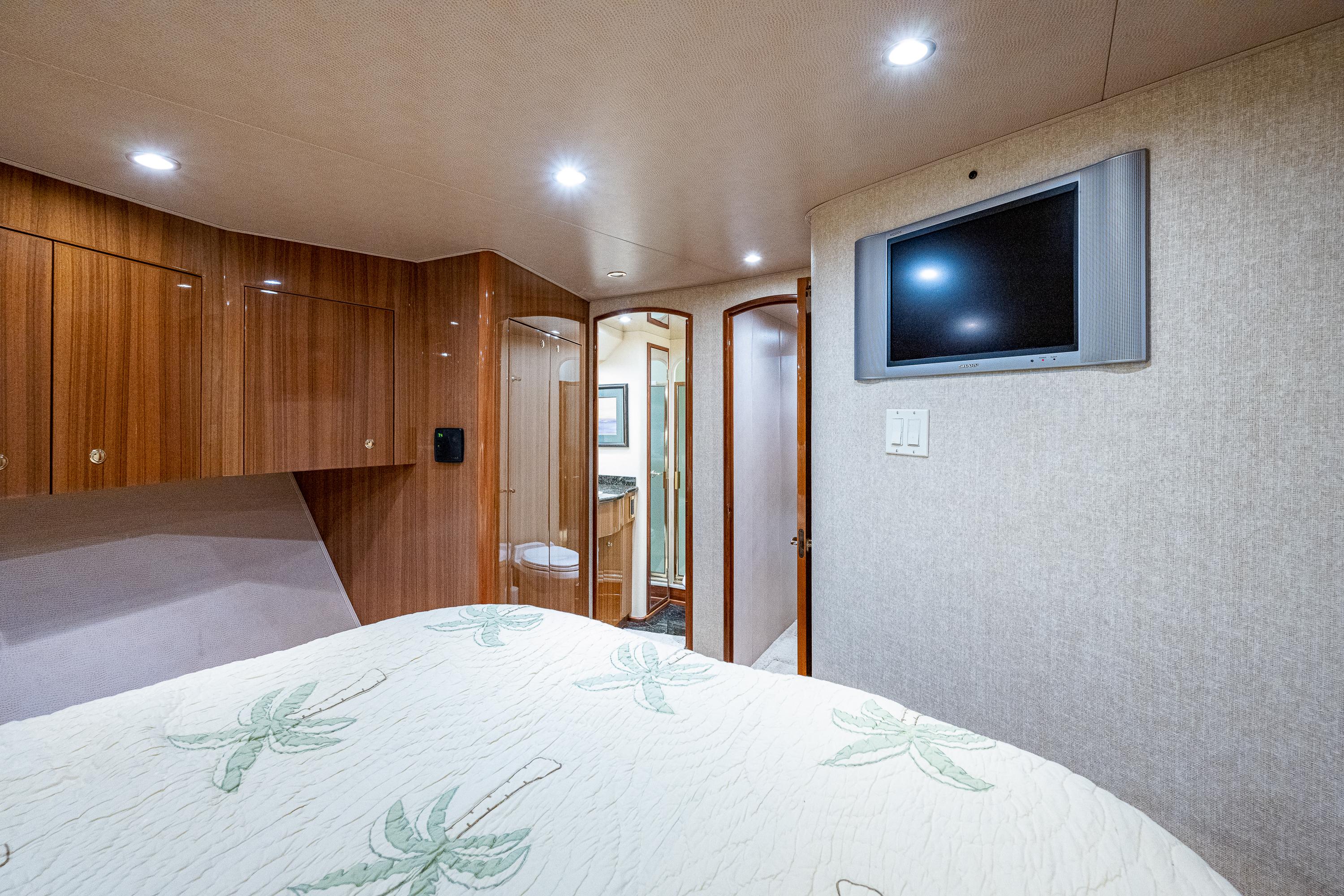 Viking 74 Convertible Reel Estate - Forward Guest Stateroom, Queen Berth, TV