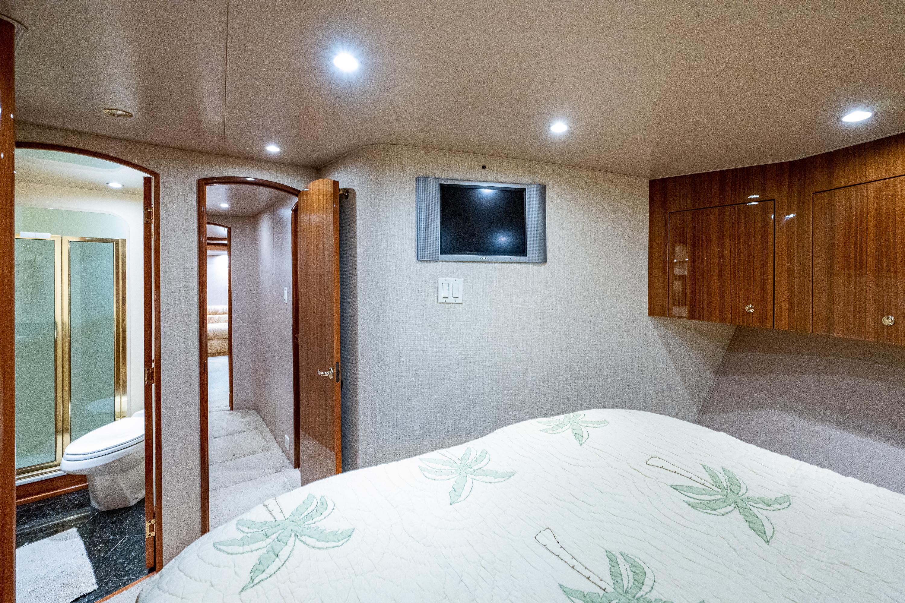 Viking 74 Convertible Reel Estate - Forward Guest Stateroom, Queen Berth, TV