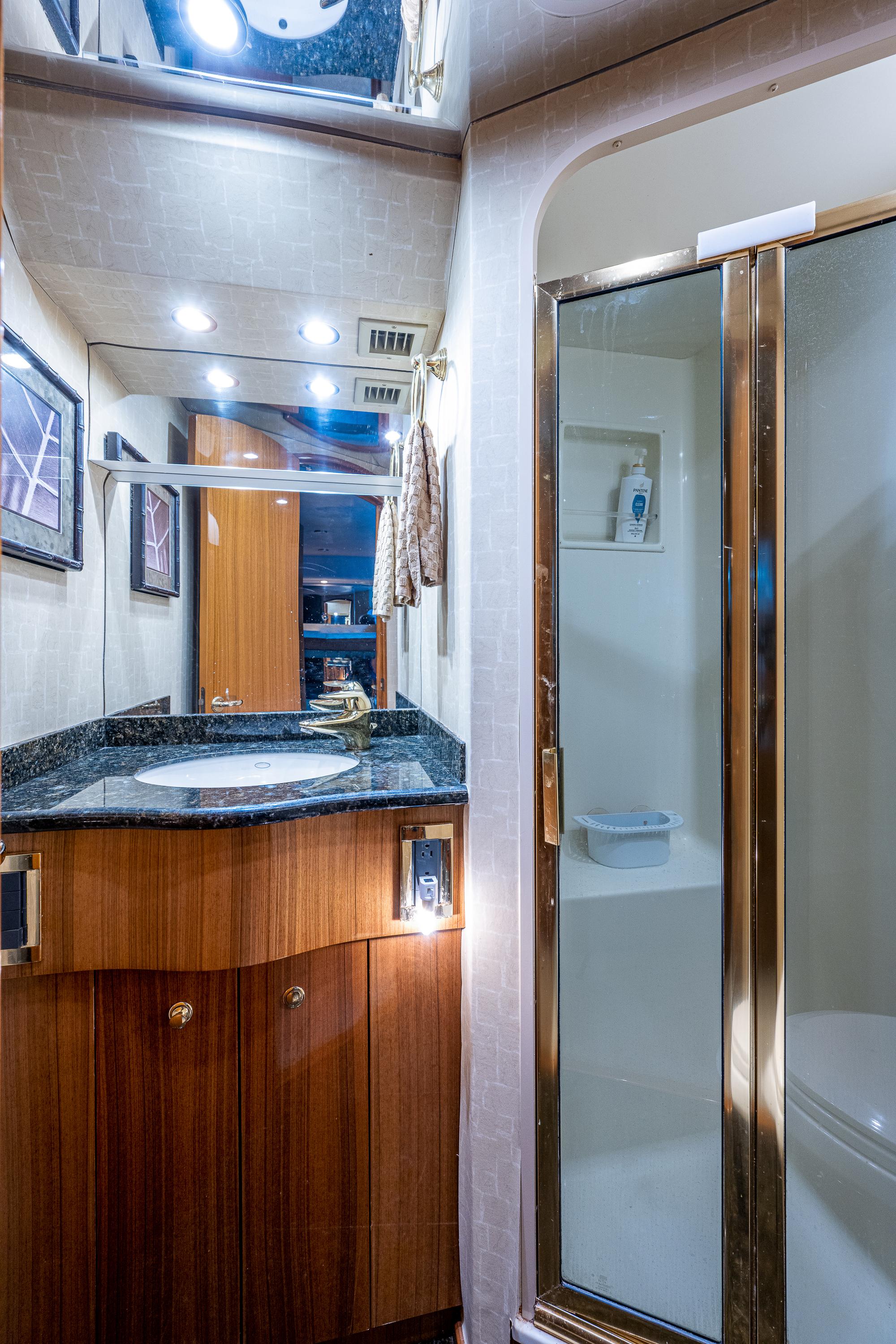 Viking 74 Convertible Reel Estate - Guest Head, Walkin Shower, Vanity with Sink
