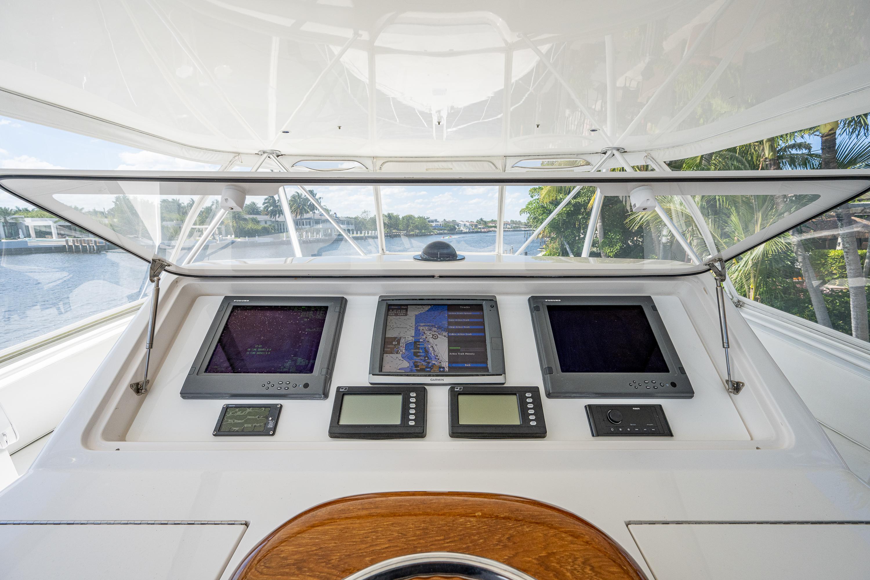 Viking 74 Convertible Reel Estate - Flybridge, Helm Electronics