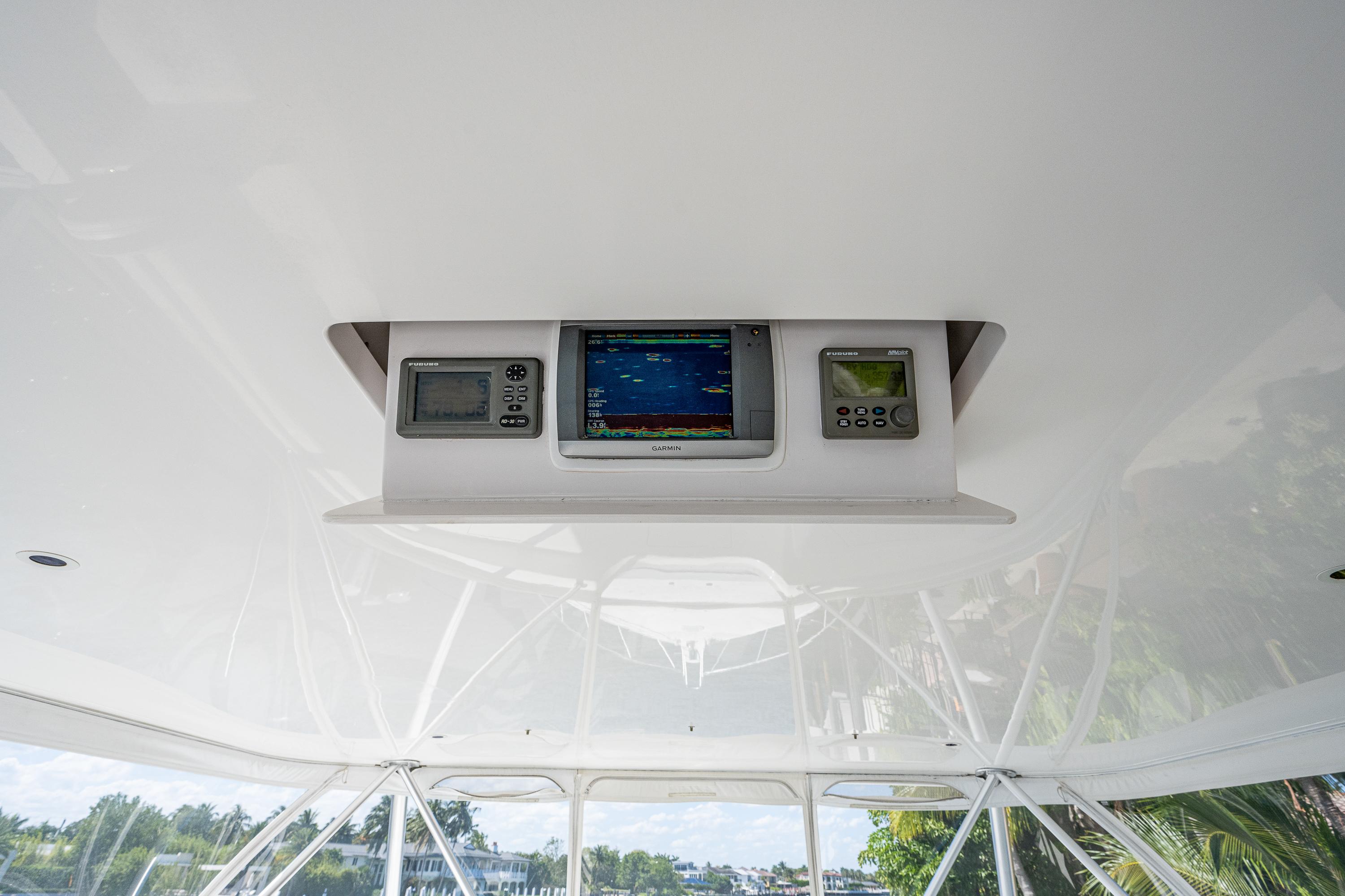 Viking 74 Convertible Reel Estate - Flybridge, Overhead Helm Electronics