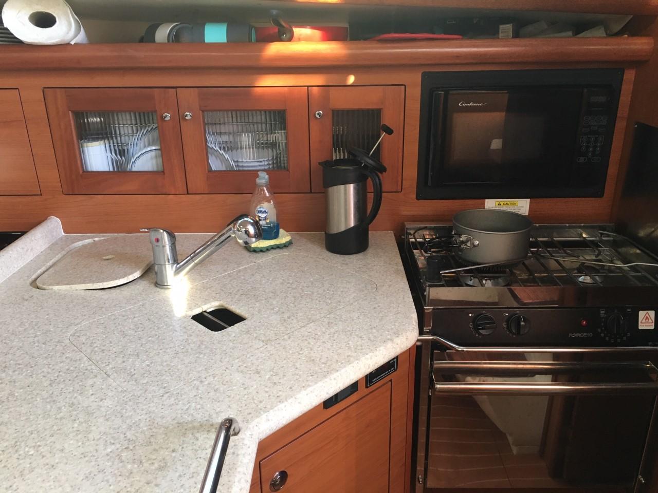 Galley with Stove and Microwave