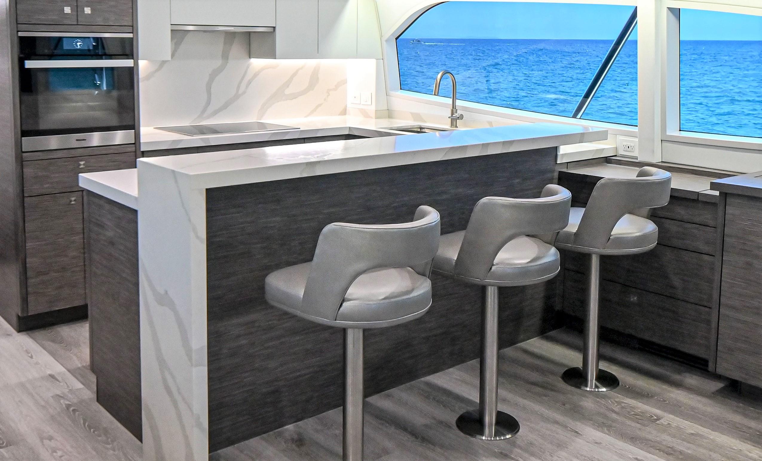 2021 Hatteras 65 GT - Fish Tank - Galley