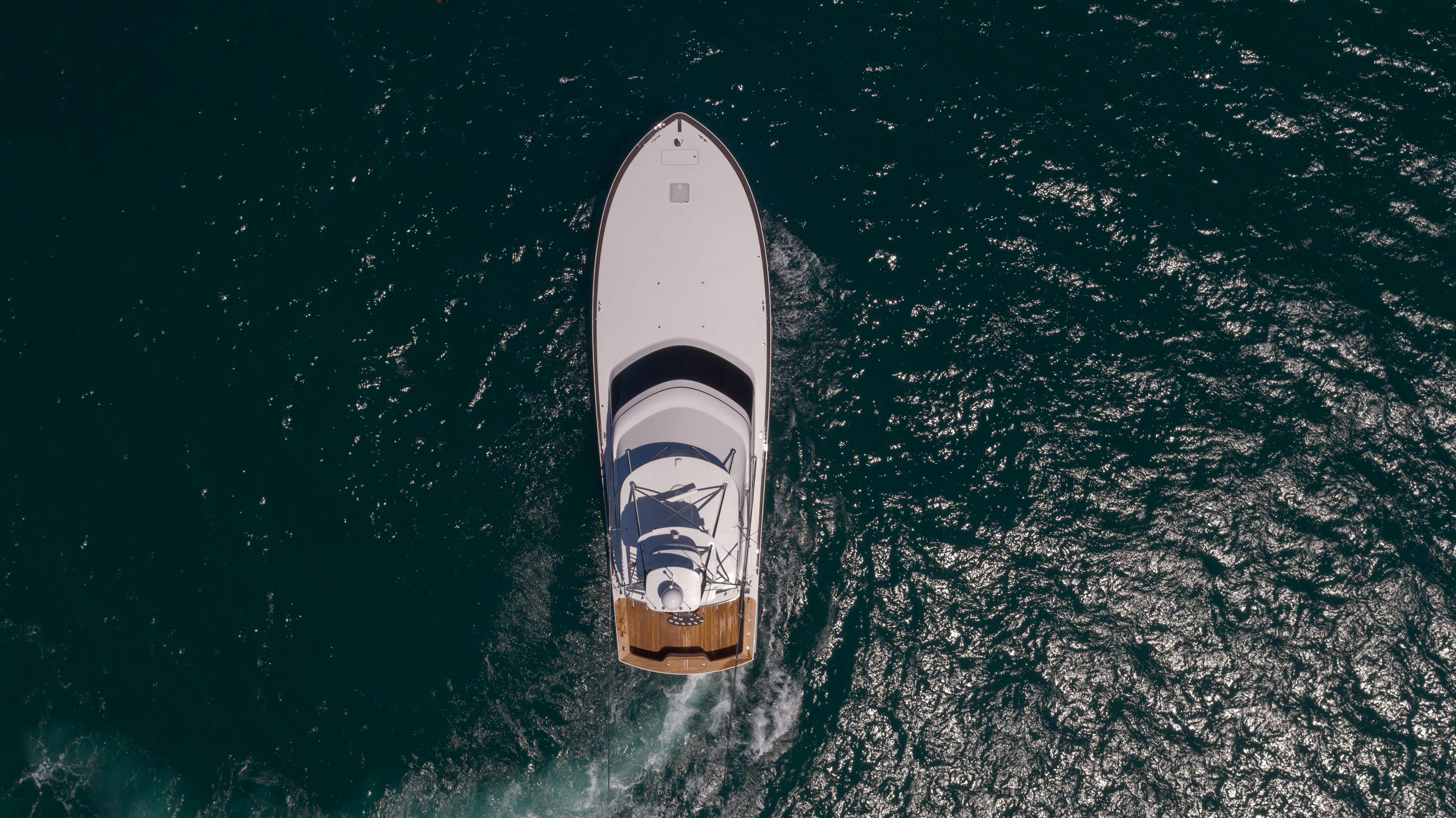 2021 Hatteras 65 GT - Fish Tank - Aerial Profile