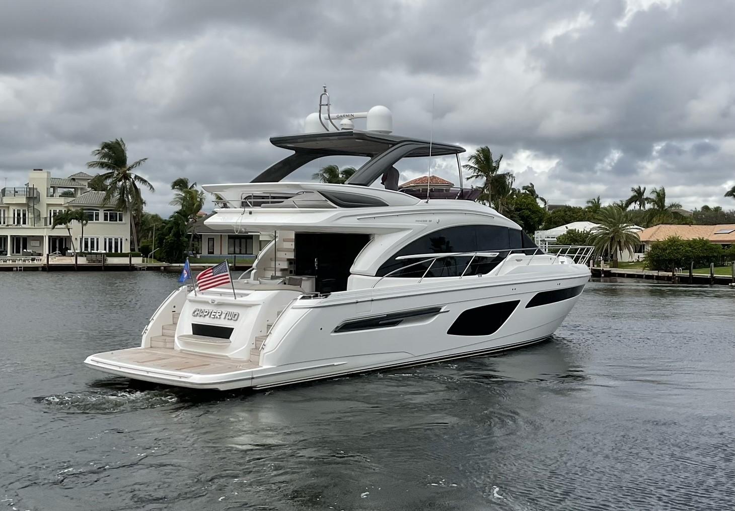 Princess 62 CHAPTER TWO - Starboard Aft Profile On Water
