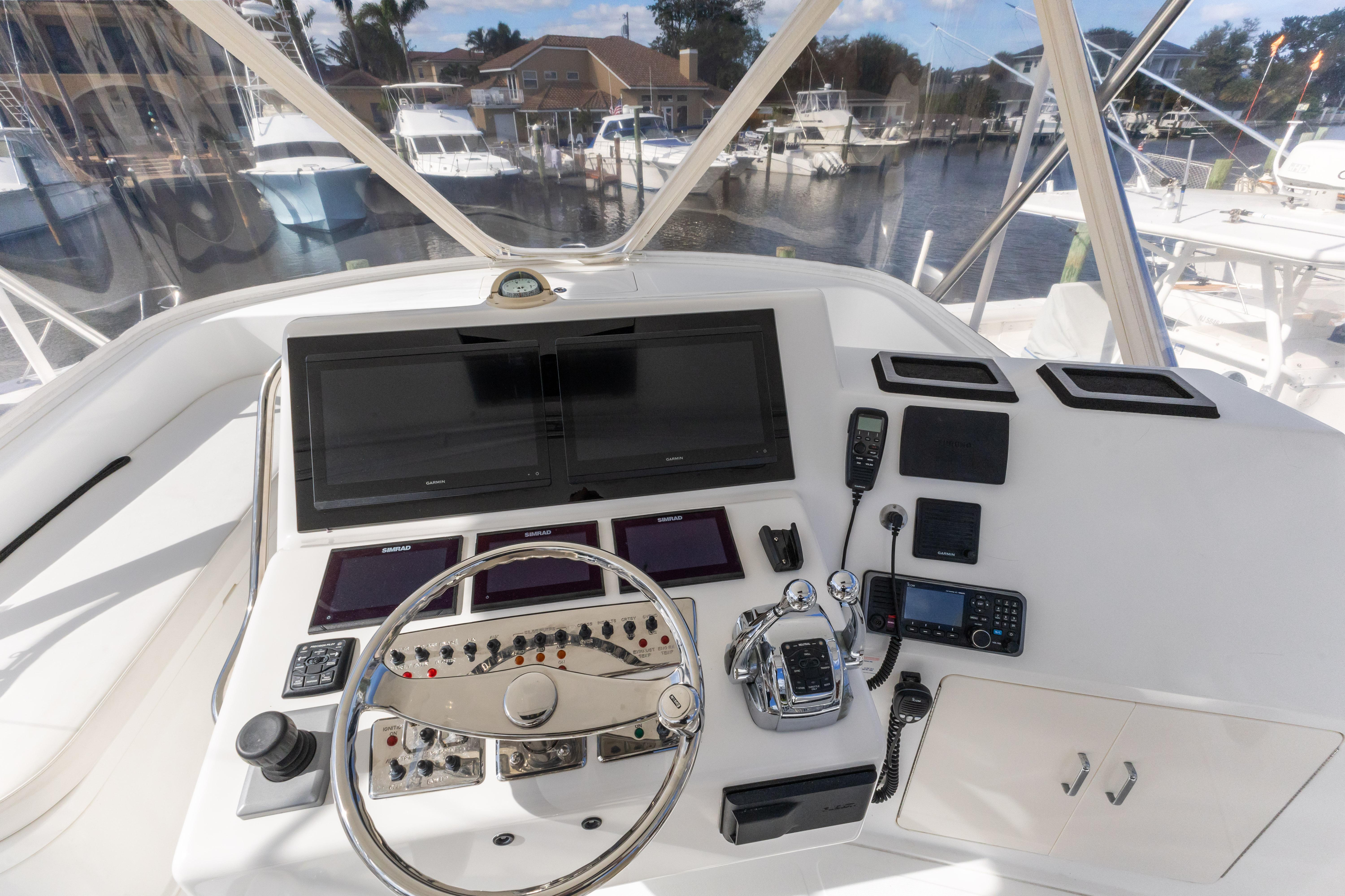Cabo-40 Flybridge 2011-WELL PLAYED FL-US-Helm of 2011 Cabo 40 Flybridge with advanced navigation equipment and controls.-9659613 | Thumbnail