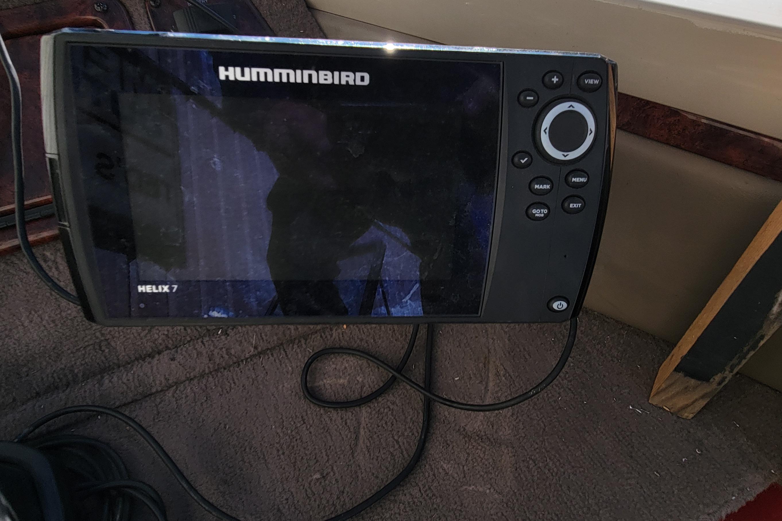 Humminbird Helix 7 fish finder on a 2007 Triton DV 176 Mag boat.