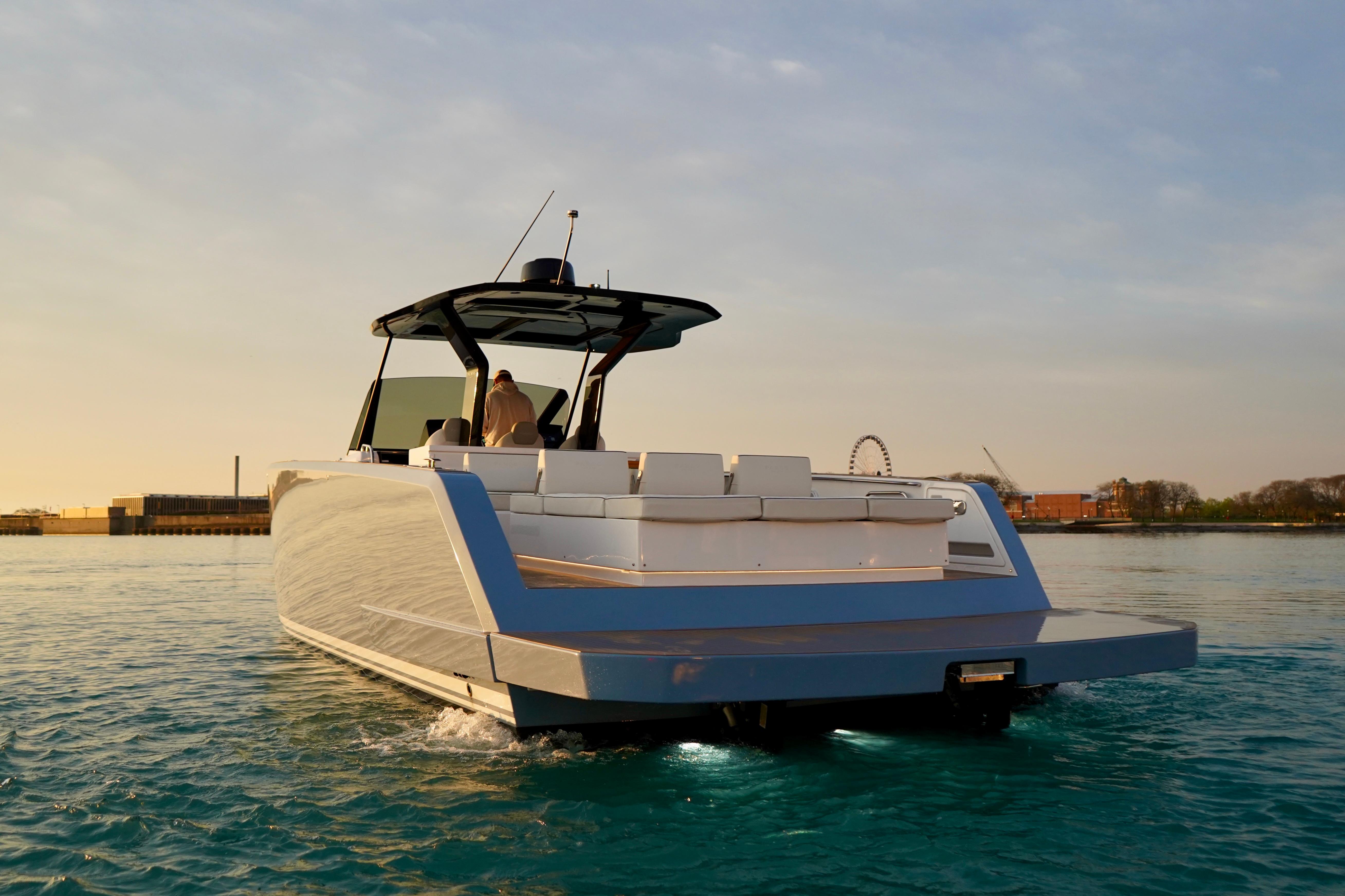 Pardo Yachts-P43 2025 -IL-US-2025 Pardo Yachts P43 cruising on calm waters at sunset.-9449640 | Thumbnail