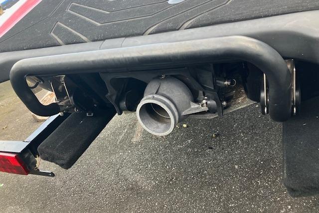 2019 Yamaha WaveRunner VX Limited jet propulsion system close-up on trailer.