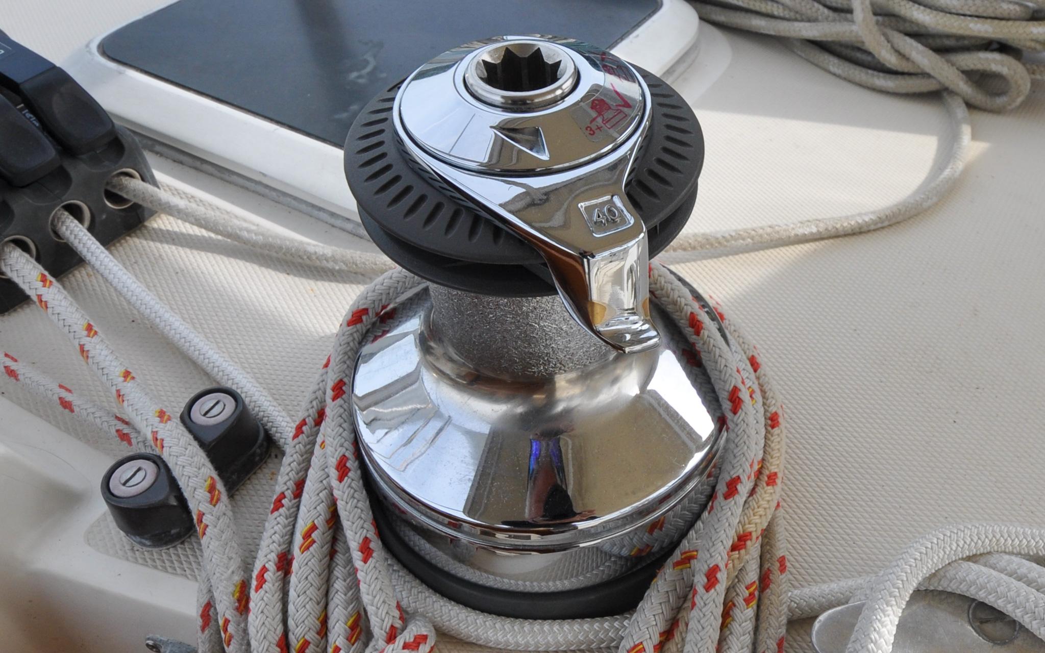 Milady Yacht Photos Pics Sabre 42 - Milady - Cockpit - Starboard Electric Halyard Winch