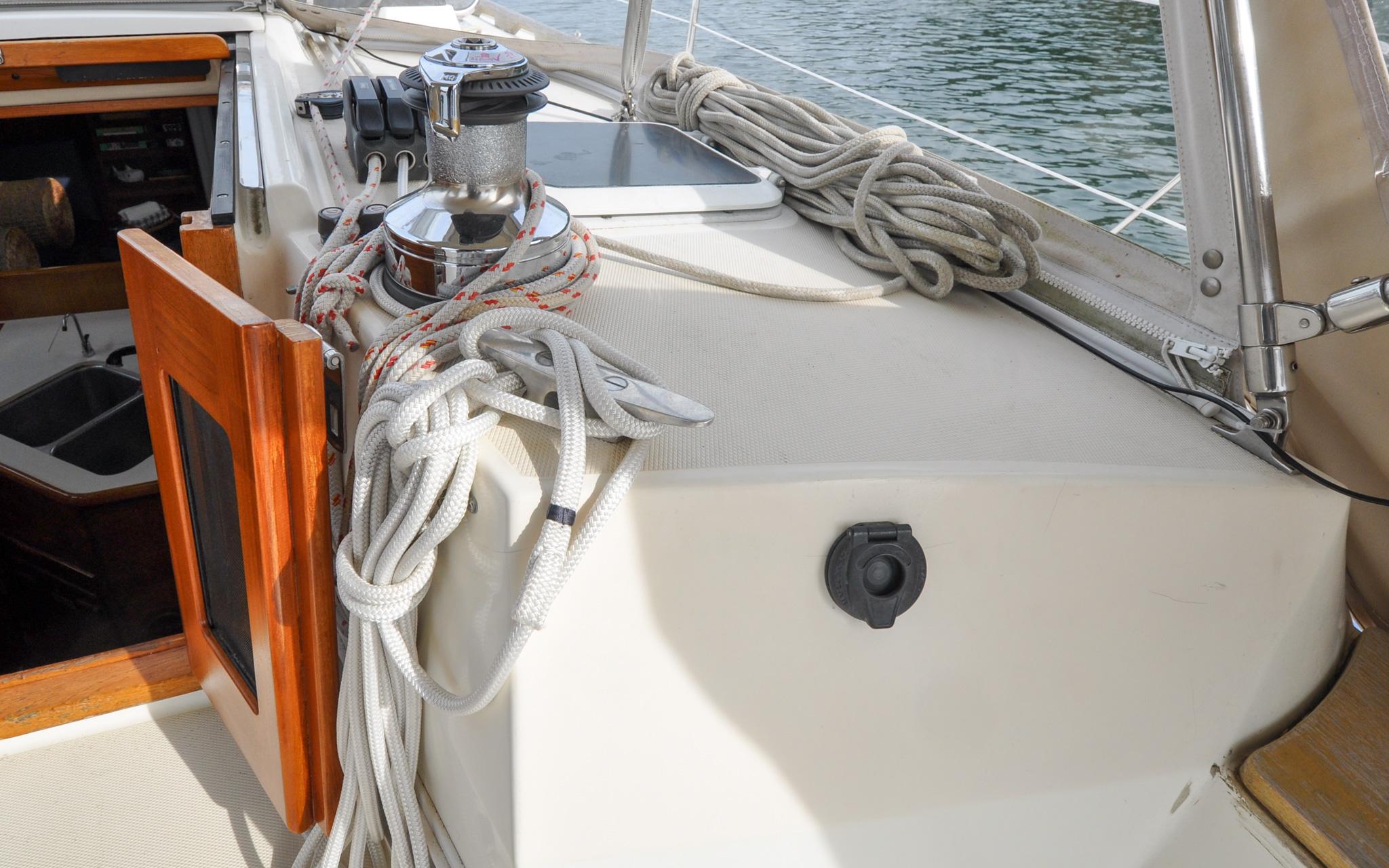 Milady Yacht Photos Pics Sabre 42 - Milady - Cockpit - Starboard Electric Halyard Winch