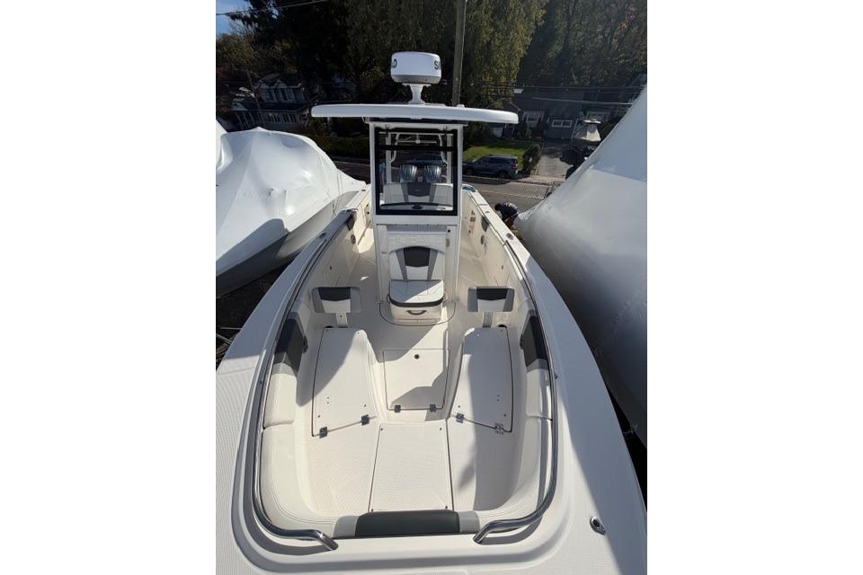 2022 Robalo R272 Center Console boat with spacious seating and modern design.