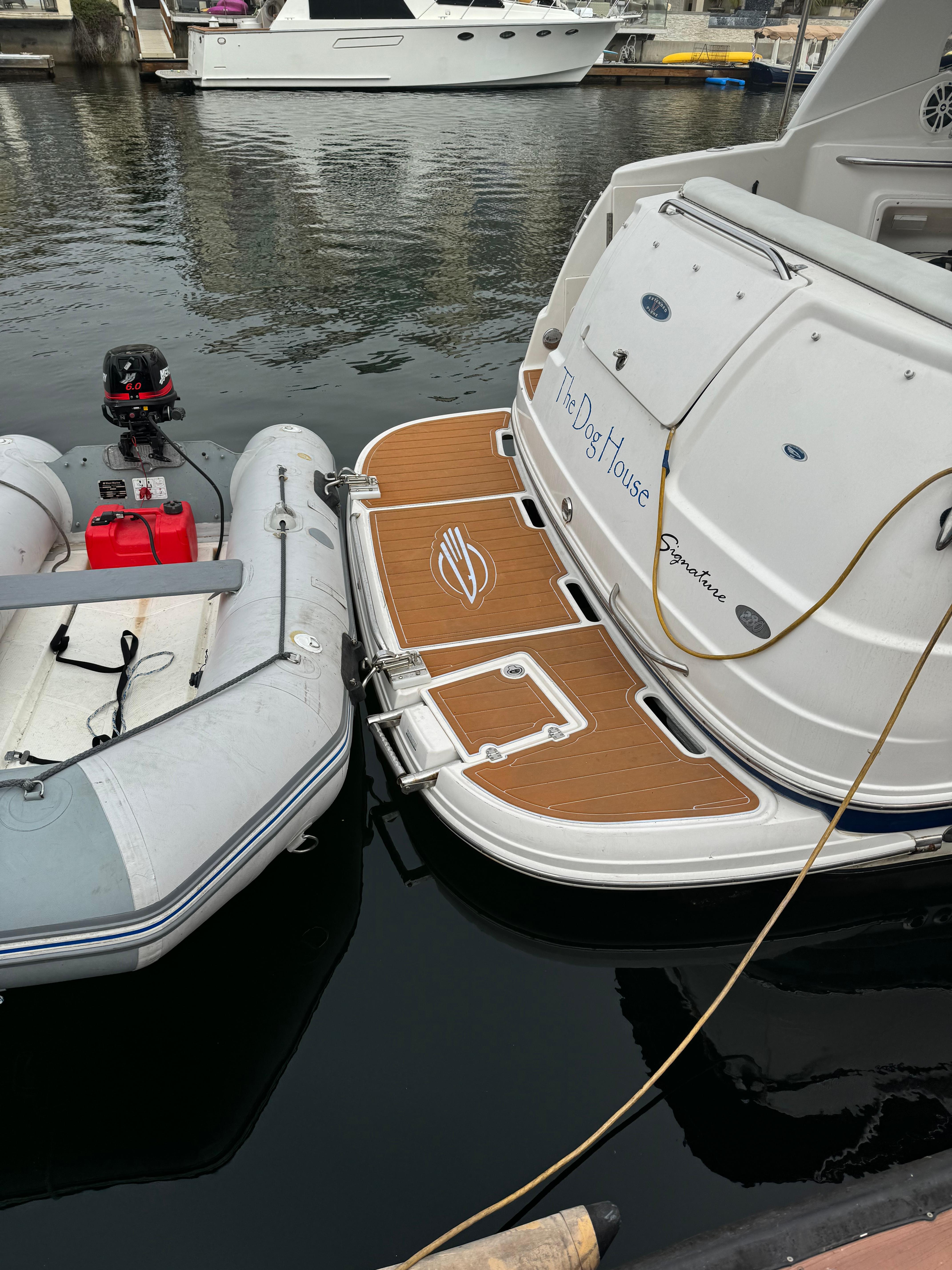 Swim Platform, Teak Decking, Waiver Davits