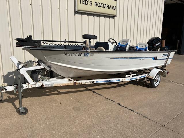1992 Starcraft FM 160C boat on trailer outside Ted's Boatarama.