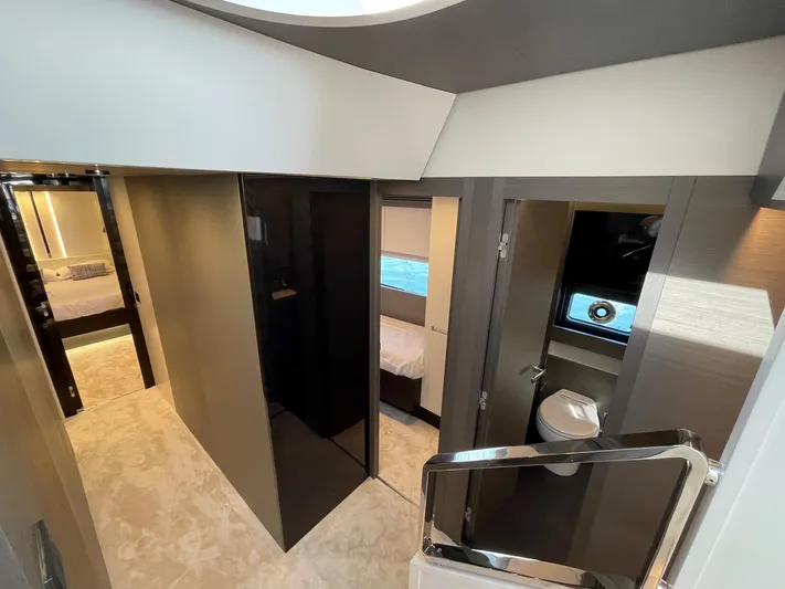  Yacht Photos Pics Luxurious interior of 2023 Azimut S8 yacht, featuring modern design and elegant finishes.