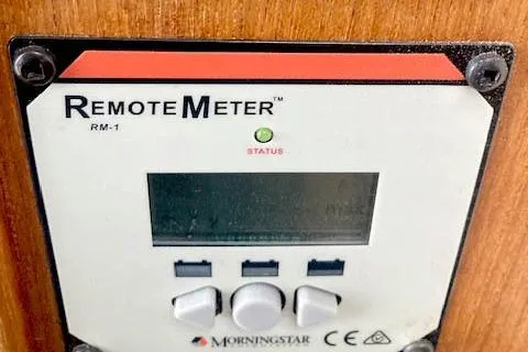 Tootles Yacht Photos Pics RemoteMeter RM-1 display on 2016 Ranger Tugs R-31 boat, featuring status indicator.