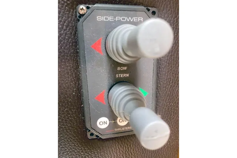Tootles Yacht Photos Pics Control panel for bow and stern thrusters on 2016 Ranger Tugs R-31 boat.