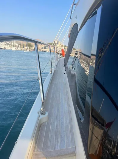 Anahita Yacht Photos Pics 2015 Beneteau Monte Carlo 6 yacht deck with ocean view and sleek design.