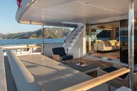 Luxurious 2023 Custom Line Navetta 30 yacht deck with scenic ocean view.