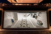 Luxurious 2023 Custom Line Navetta 30 yacht interior storage area, showcasing organized equipment.