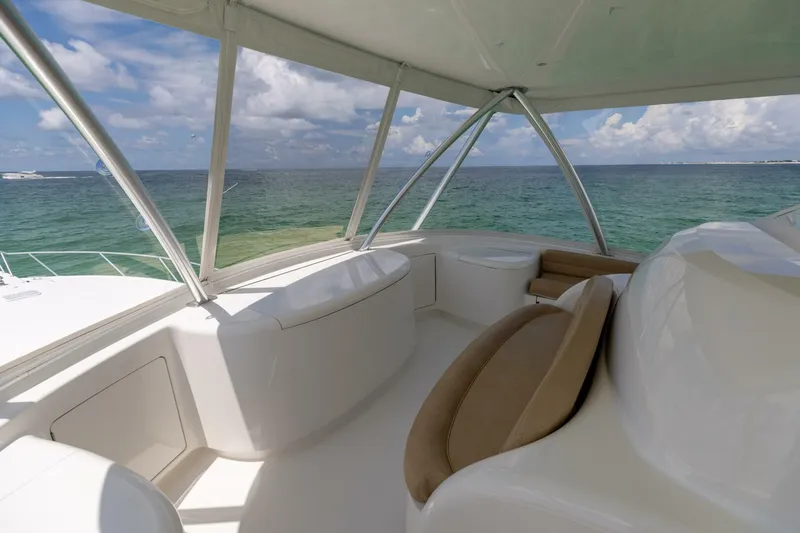 Miss Virginia Yacht Photos Pics Luxurious 2017 Viking 66 Convertible yacht interior with ocean view.