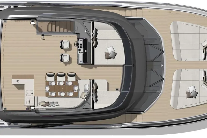  Yacht Photos Pics 2026 Prestige M7 - Layout