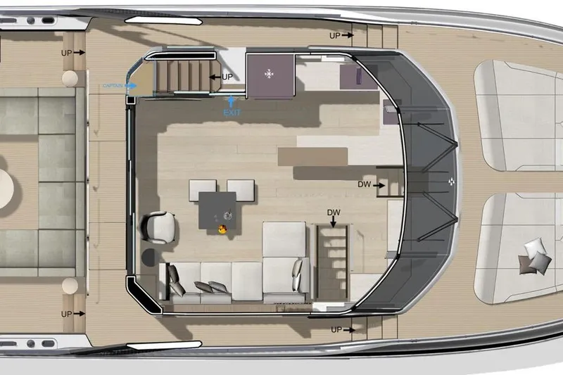  Yacht Photos Pics 2026 Prestige M7 - Layout