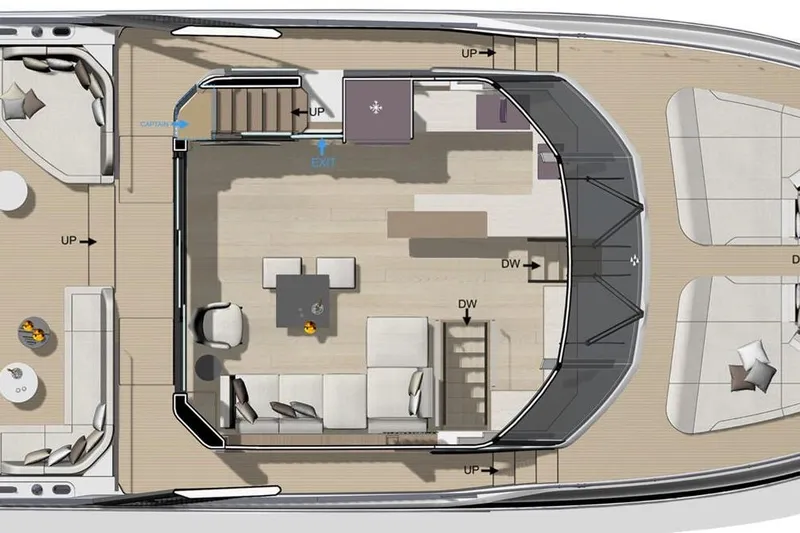  Yacht Photos Pics 2026 Prestige M7 - Layout