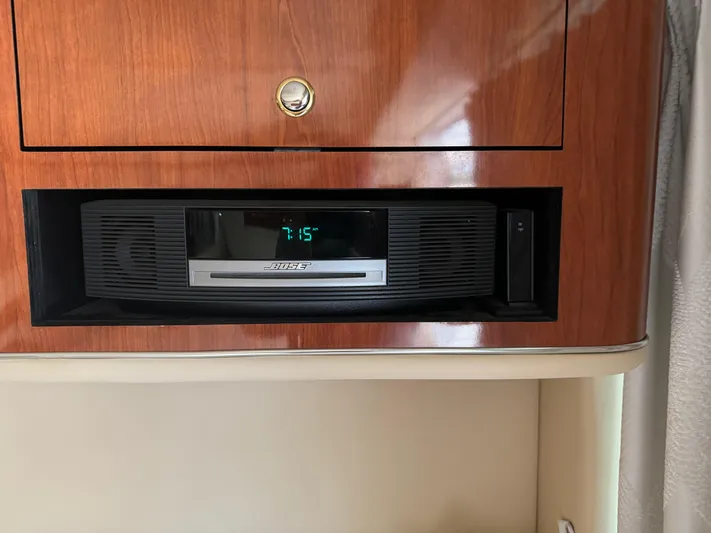 Messing About Yacht Photos Pics Bose stereo system in 2003 Sea Ray 400 Sedan Bridge cabin.