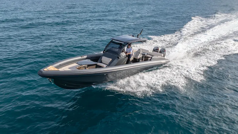 New 2025 Skipper 38 Twin 500 Yacht Photos Pics 2025 Skipper 38 boat cruising on open water, showcasing sleek design and powerful performance.