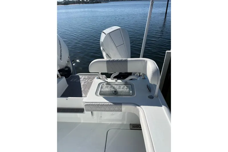  Yacht Photos Pics 2022 Costa Custom Boats 264 with Mercury engines on calm water.