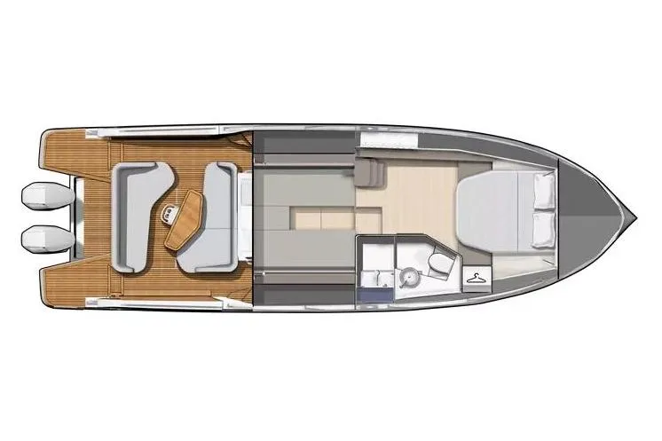  Yacht Photos Pics Manufacturer Provided Image: 2025 Beneteau Gran Turismo 40 yacht floor plan, featuring spacious interior and modern design.