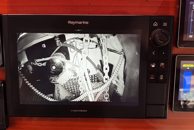 Talon Yacht Photos Pics Raymarine display showing mechanical components on a 2011 Sunreef 62 yacht.