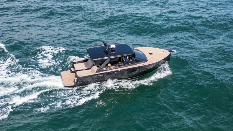  Yacht Photos Pics 2024 Colnago C38 OPEN boat cruising on open water.