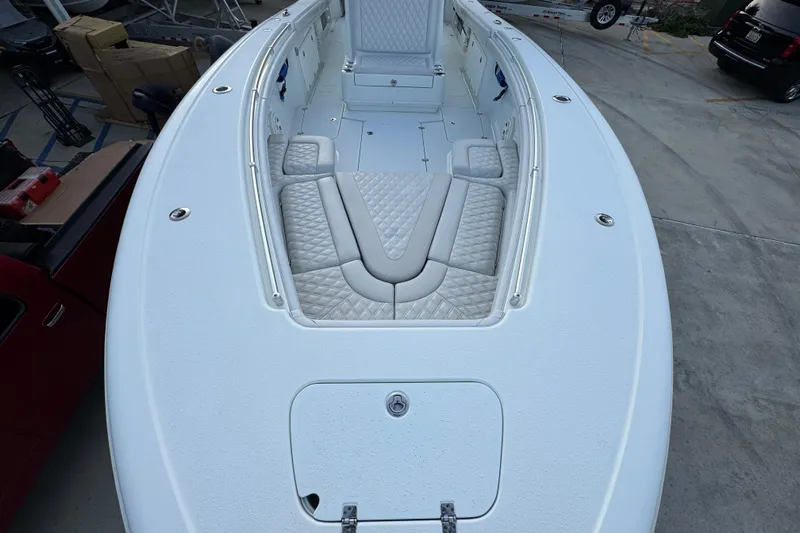  Yacht Photos Pics 2019 Yellowfin 34 Offshore boat with spacious seating and sleek design.