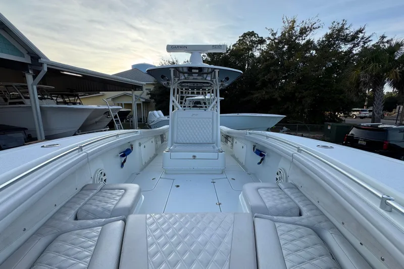  Yacht Photos Pics 2019 Yellowfin 34 Offshore boat with spacious seating and modern design.