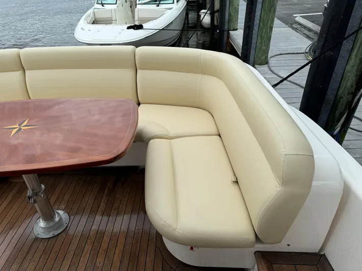 Island Girl Yacht Photos Pics Aft Lounge Seating