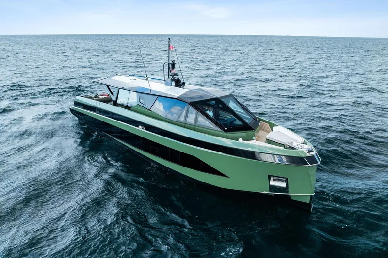 Another World Yacht Photos Pics 2025 Wally Wallytender 100 yacht cruising on open sea.