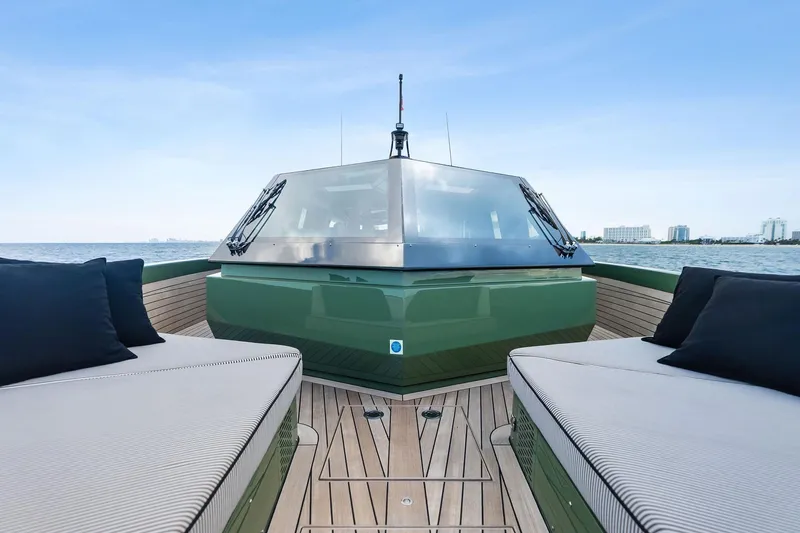 Another World Yacht Photos Pics 2025 Wally Wallytender 100 yacht with sleek design and luxurious deck seating.