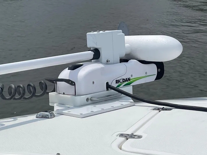  Yacht Photos Pics 2022 Pursuit S 328 Sport boat with Rhodan trolling motor.