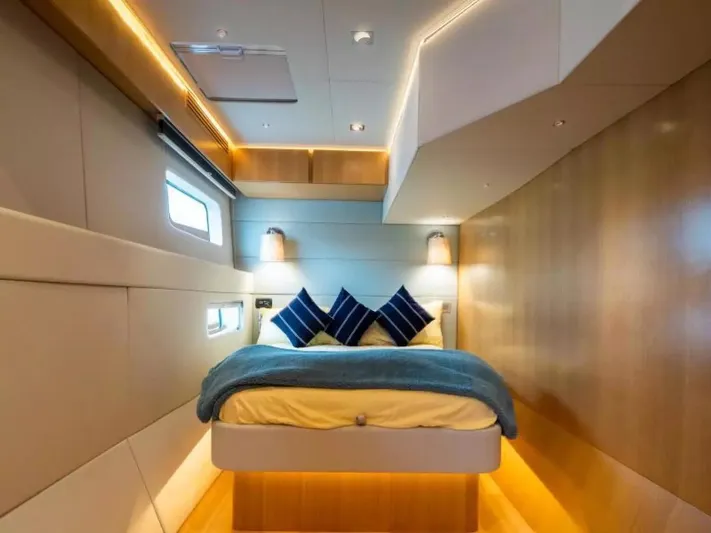  Yacht Photos Pics Luxurious cabin interior of 2026 McConaghy MC63P Tourer yacht with modern design.