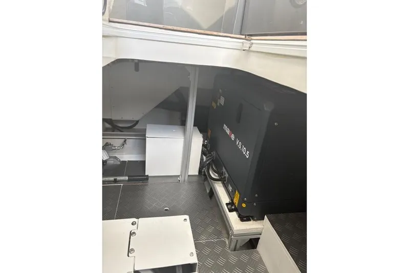 Sparkle Yacht Photos Pics Engine room of 2021 Wally Wallytender 48 with generator and equipment.