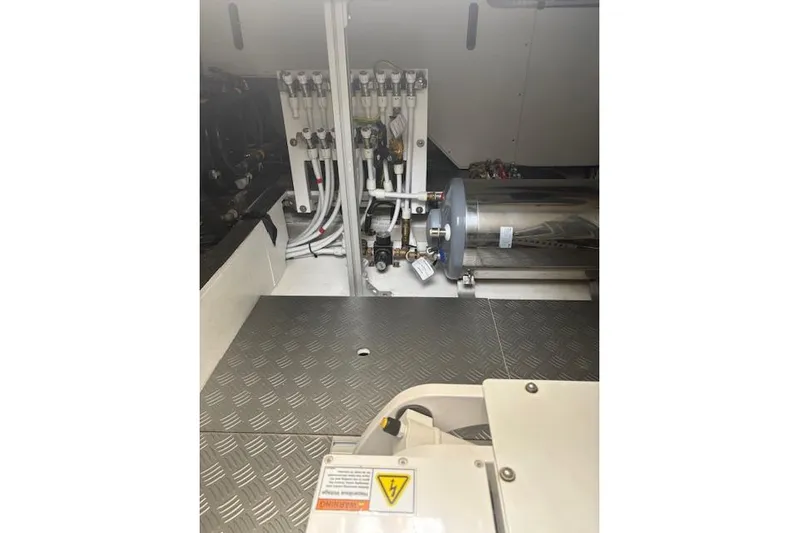 Sparkle Yacht Photos Pics Engine room of 2021 Wally Wallytender 48 yacht, showcasing mechanical components and wiring.